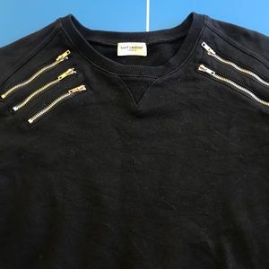 Saint Laurent Paris 5 Zipper Sweatshirt